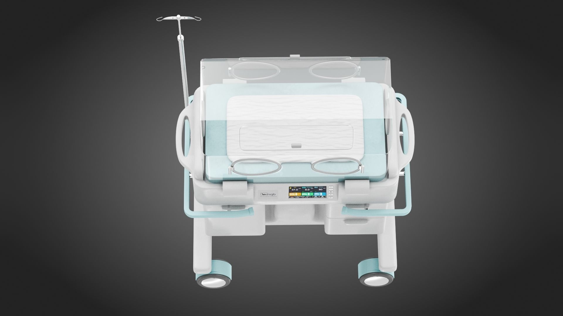 Baby Incubator Low-poly 3D model_23