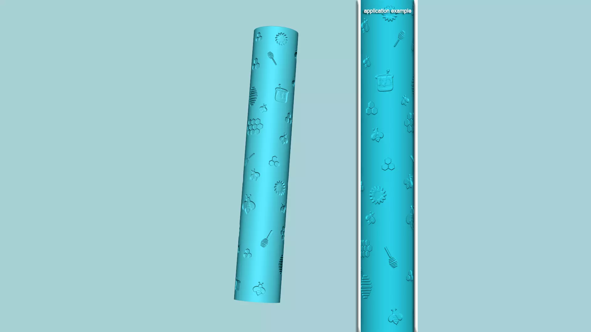 Texture Roll 44 Bee Negative - Fondant Decoration Maker 3D print model