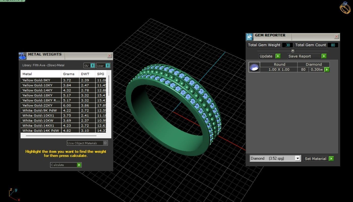 Wedding Rings 0094 3D print model_38