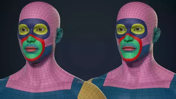 Male And Female Basemesh - Game Ready Low-poly 3D model Male And Female Basemesh - Game Ready Low-poly 3D model