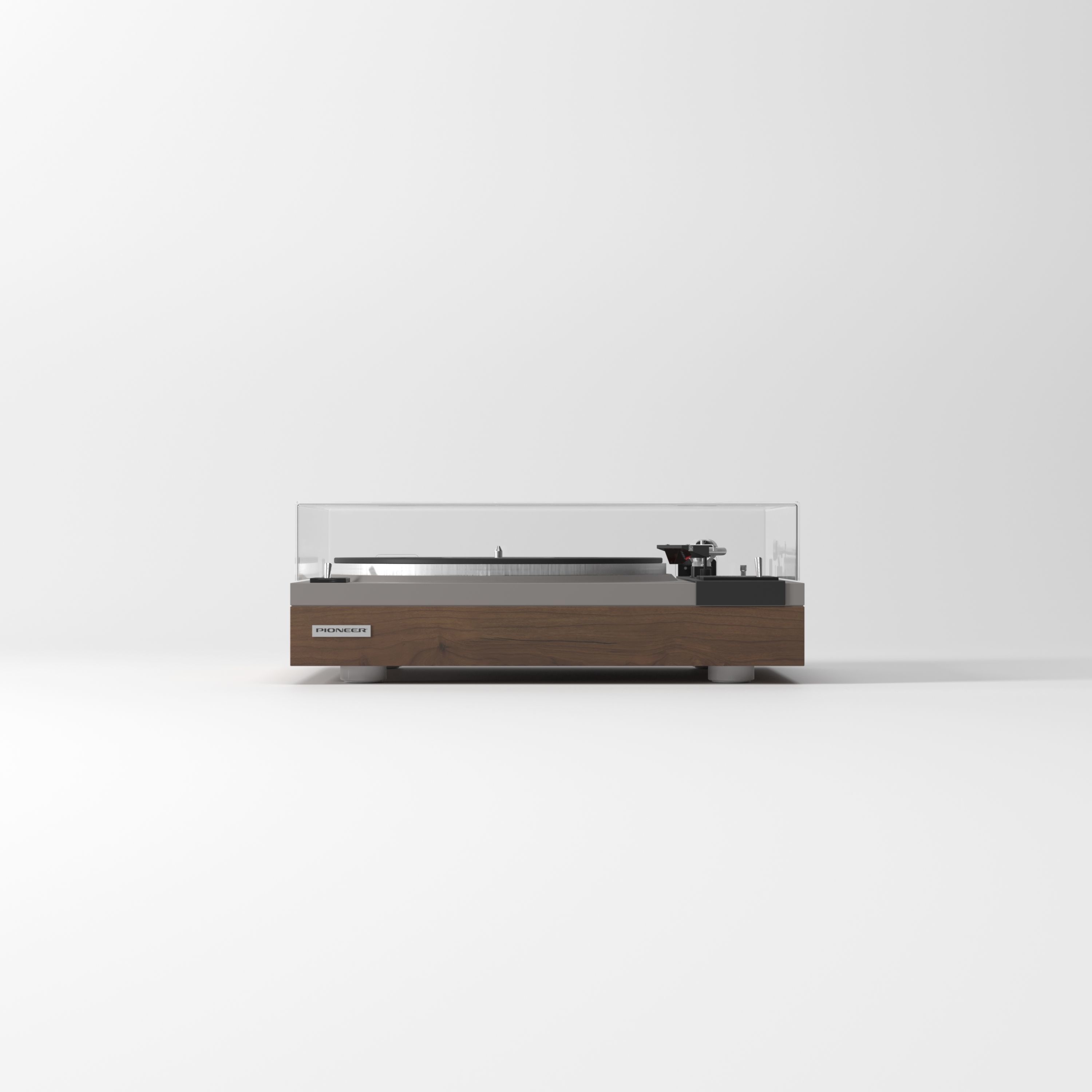 Gramophone Pioneer PL-112D belt drive stereo turntable 3D model_2