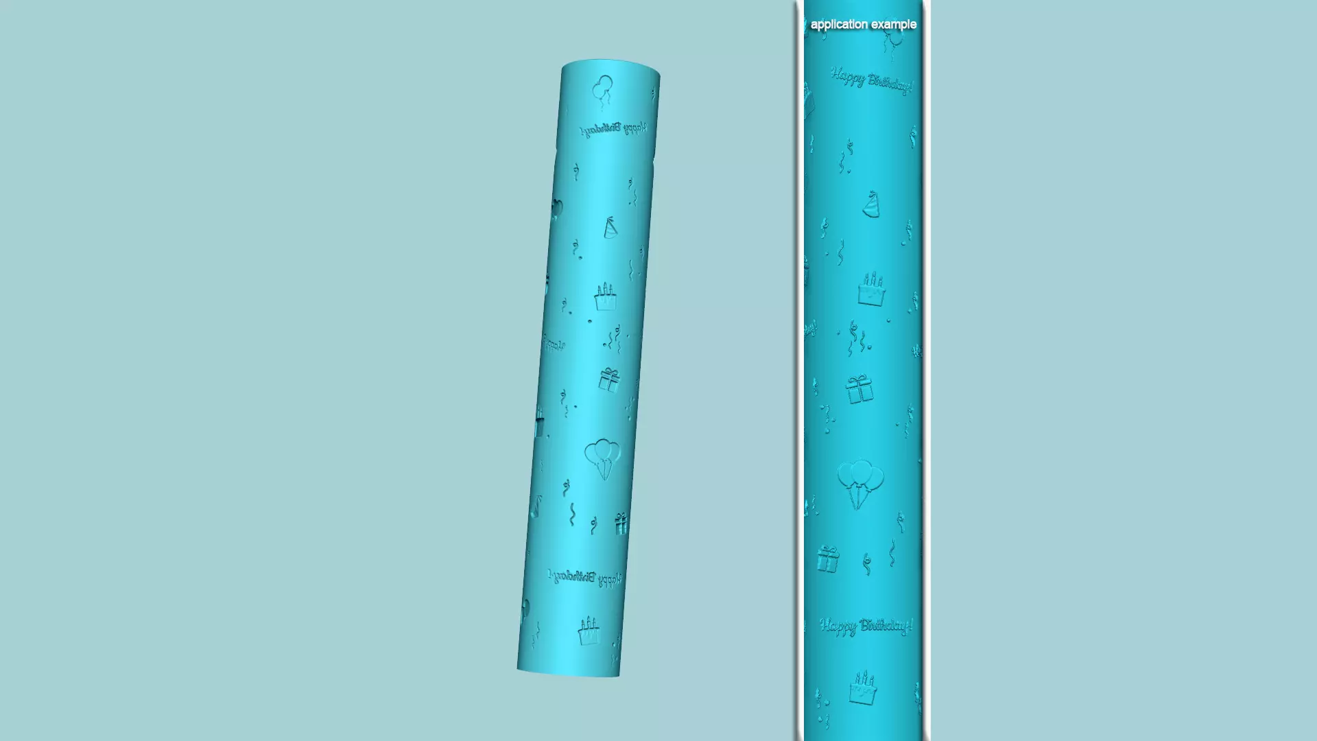 Texture Roll 46 Happy Birthday - Fondant Decoration Maker 3D print model