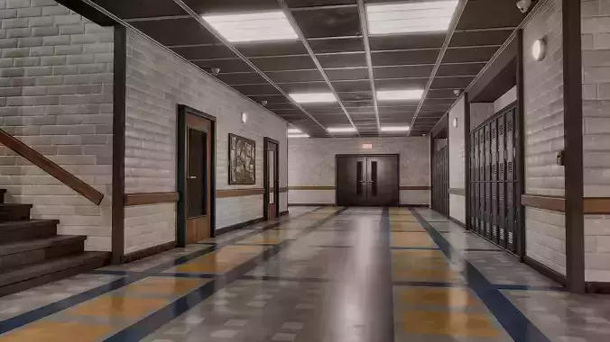 UE5 - SCHOOL HALLWAY