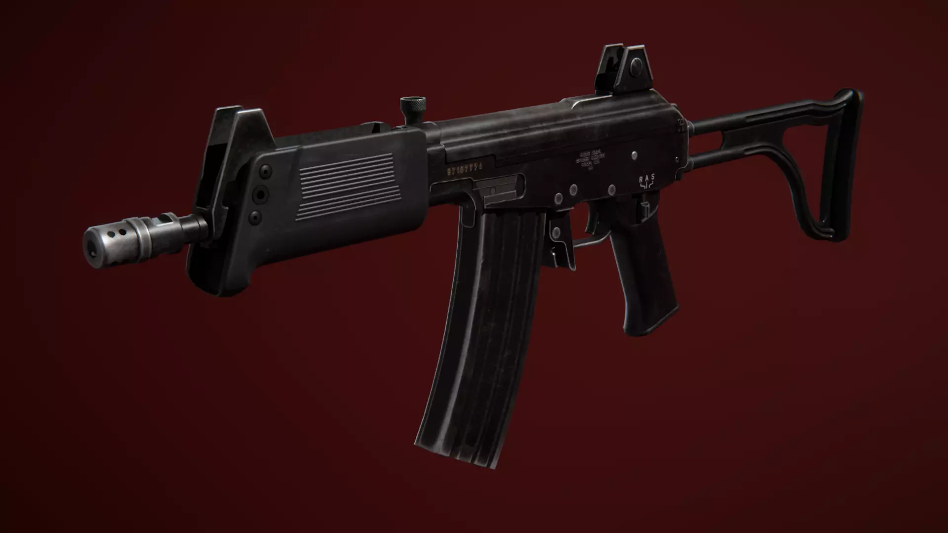 IWI Galil MAR Low-poly 3D model_0