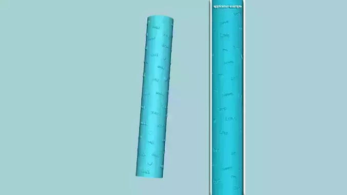 Texture Roll 49 Love Word - Fondant Decoration Maker 3D print model