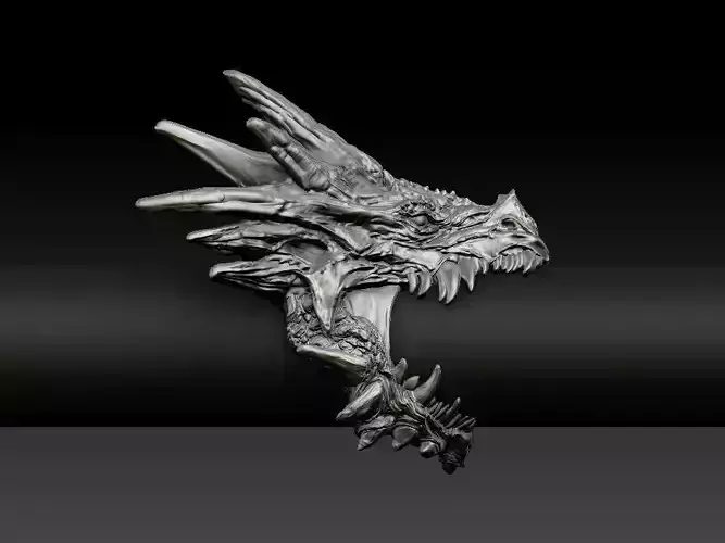 Dragon biker ring brutal 3D print model 