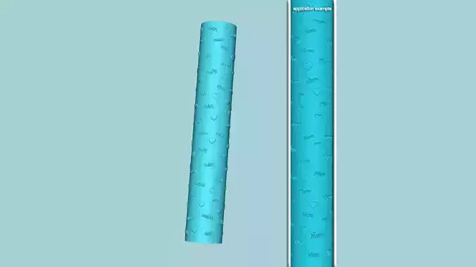 Texture Roll 50 Mom Mother - Fondant Decoration Maker 3D print model