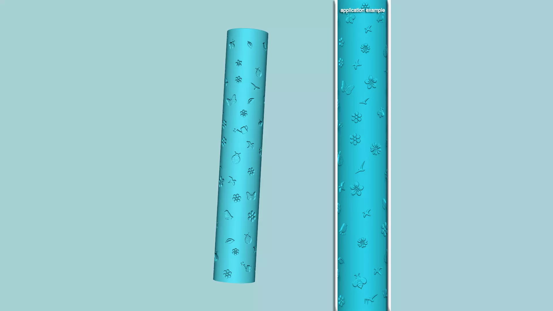 Texture Roll 52 Spring Negative - Fondant Decoration Maker 3D print model