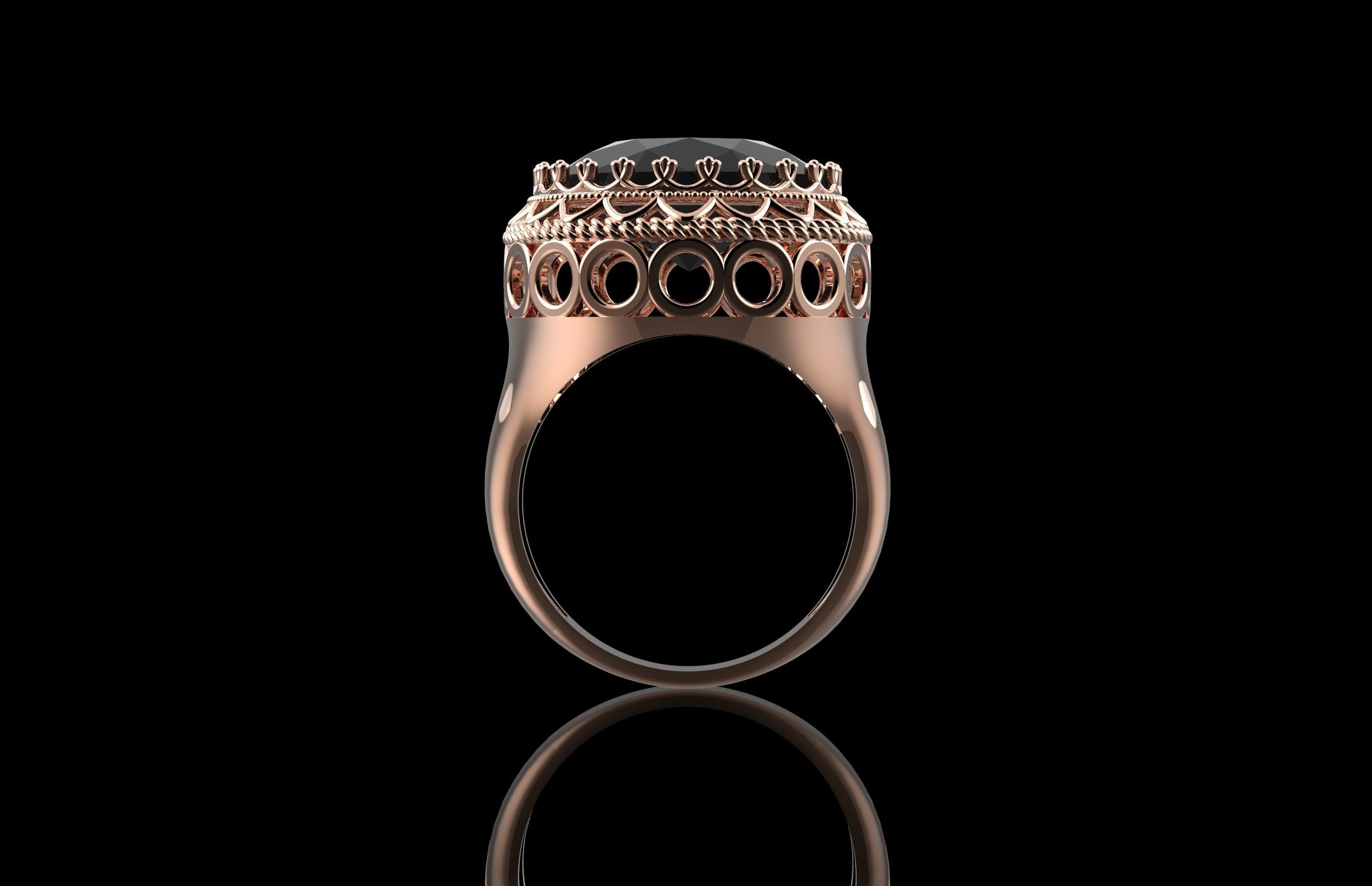 Fashion Ring 3D Print Model 3D print model_3