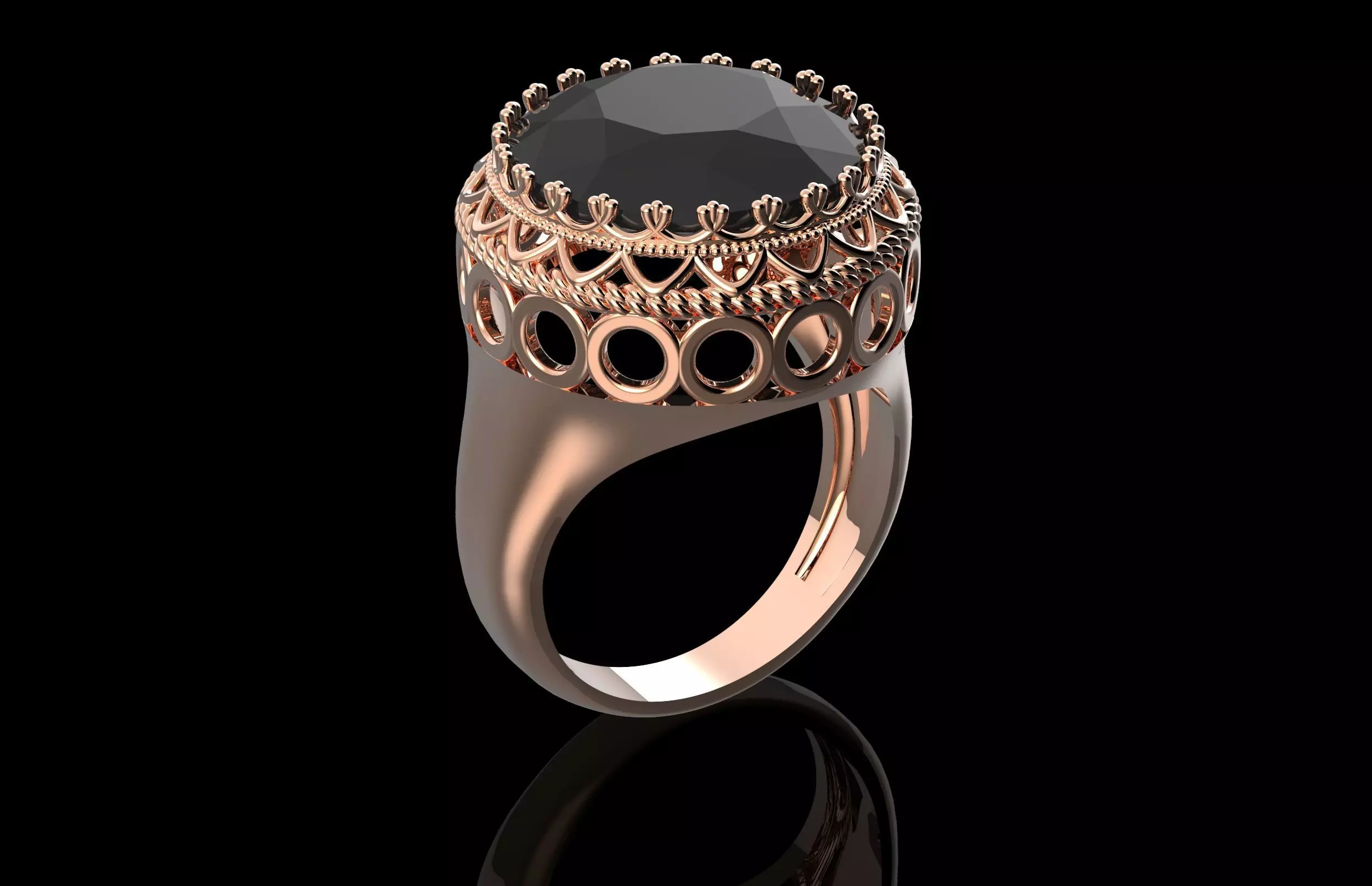 Fashion Ring 3D Print Model 3D print model_0