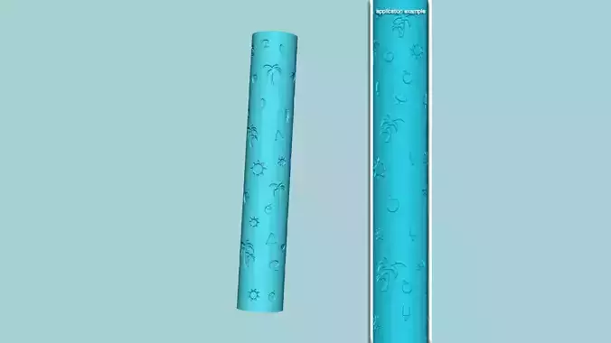 Texture Roll 54 Summer Negative - Fondant Decoration Maker