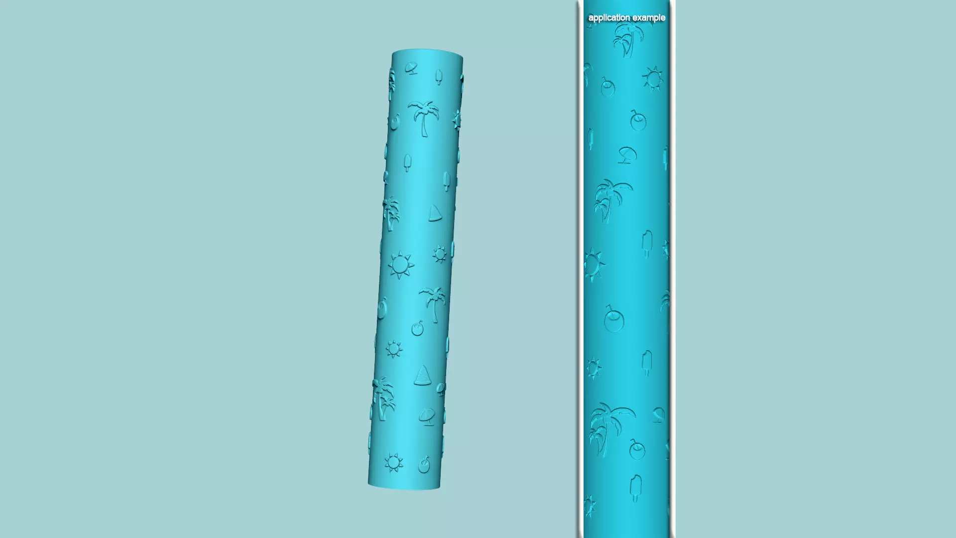 Texture Roll 55 Summer Positive - Fondant Decoration Maker 3D print model
