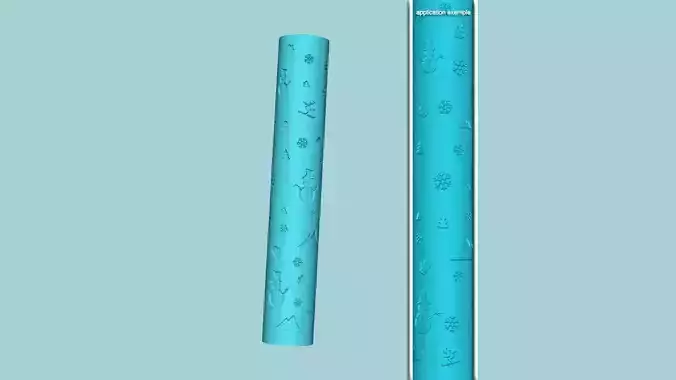 Texture Roll 56 Winter Negative - Fondant Decoration Maker