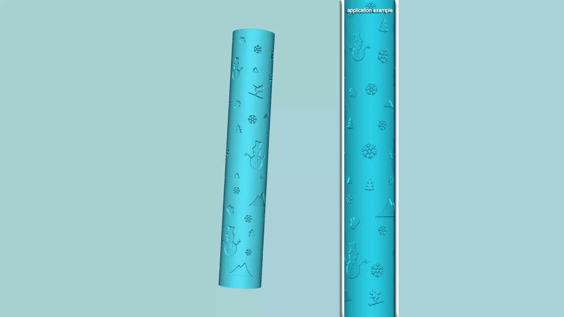 Texture Roll 56 Winter Negative - Fondant Decoration Maker 3D print model