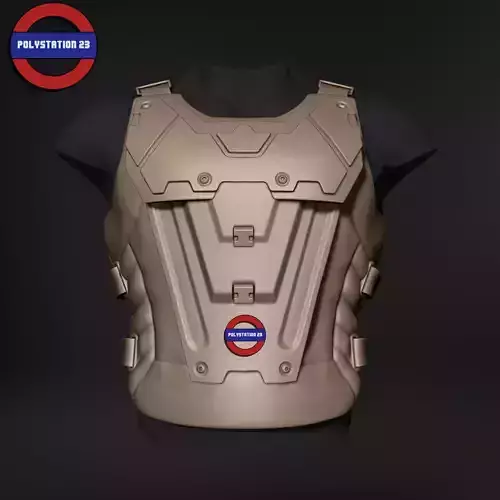 Sci fi character Torso armour v8 highpoly zbrush 3D model