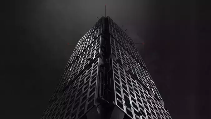 Brutalist Scifi Housing Block