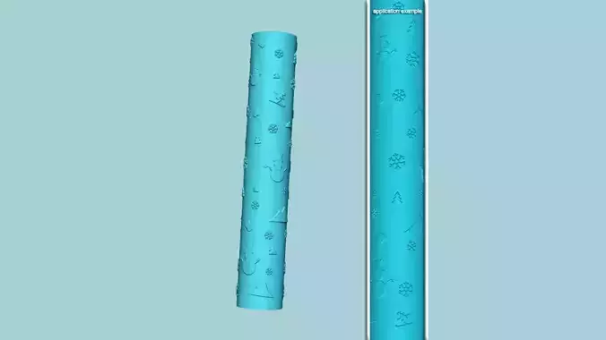 Texture Roll 57 Winter Positive - Fondant Decoration Maker