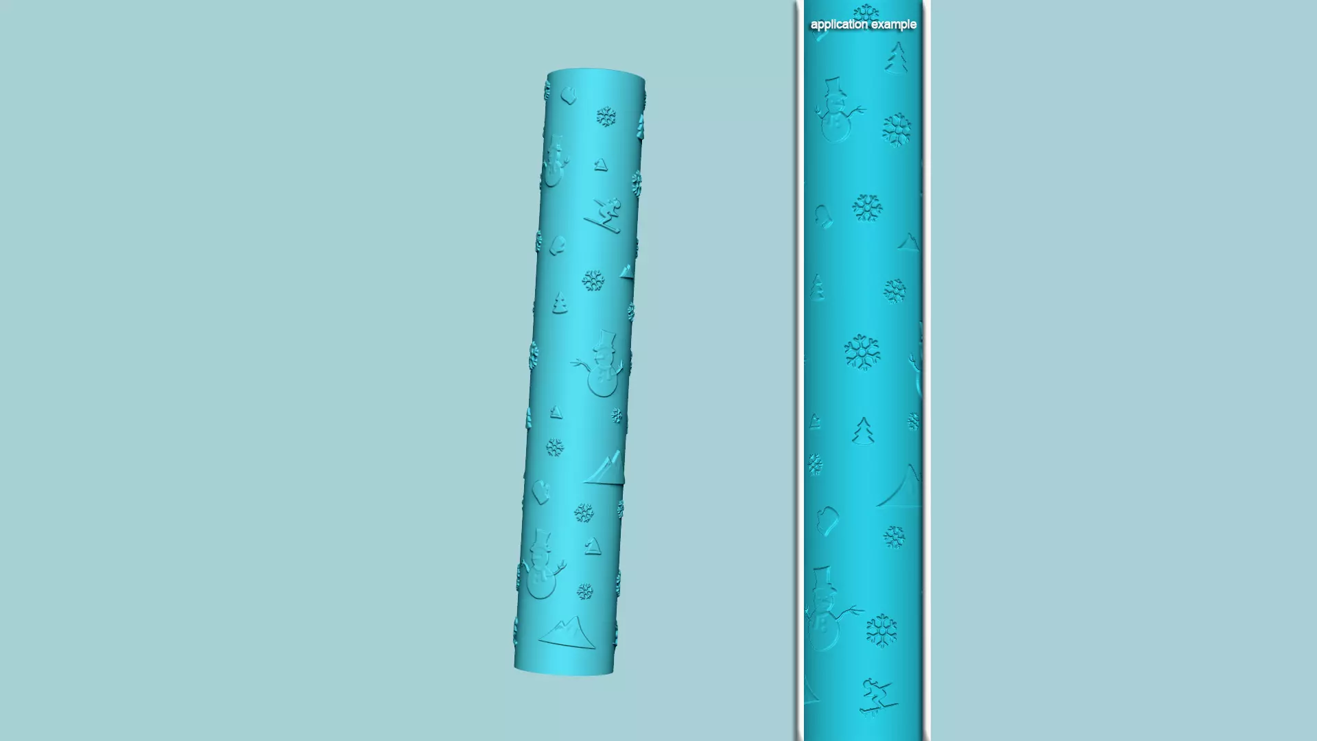 Texture Roll 57 Winter Positive - Fondant Decoration Maker 3D print model