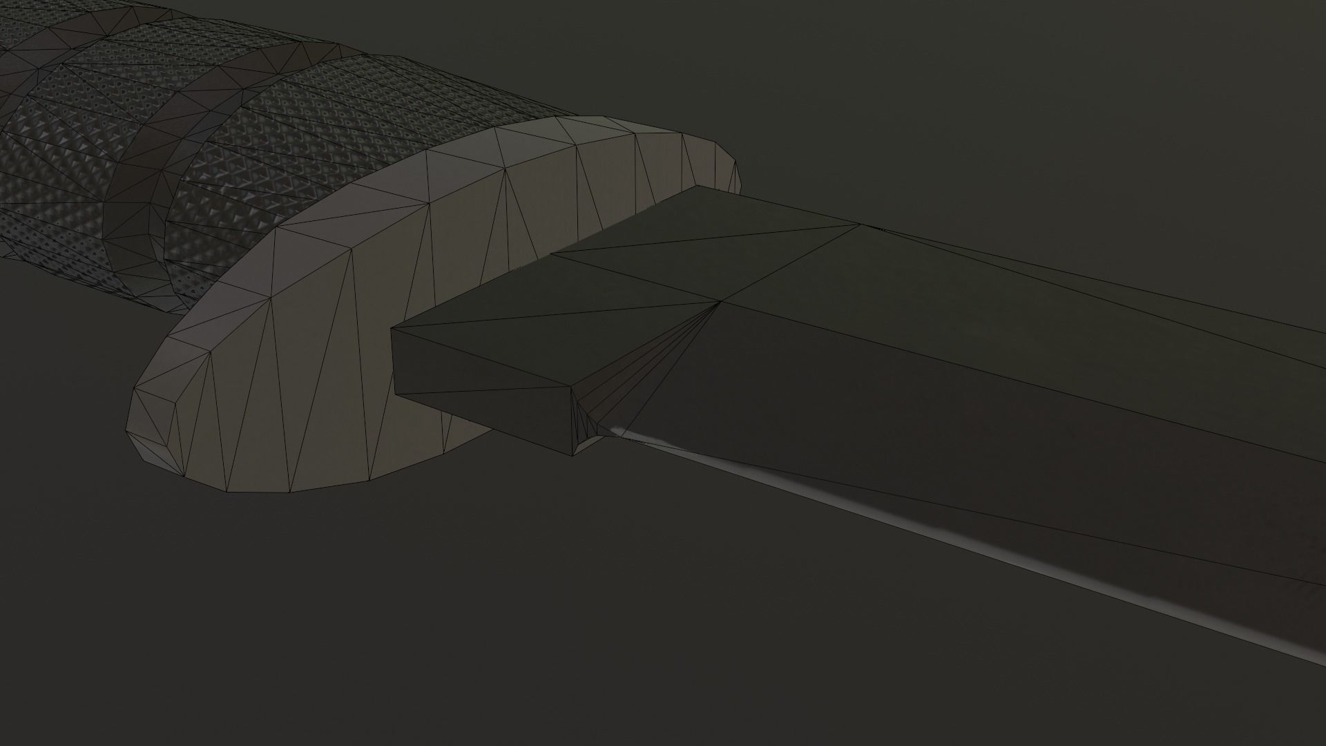 Tactical Knife Low-poly 3D model_6