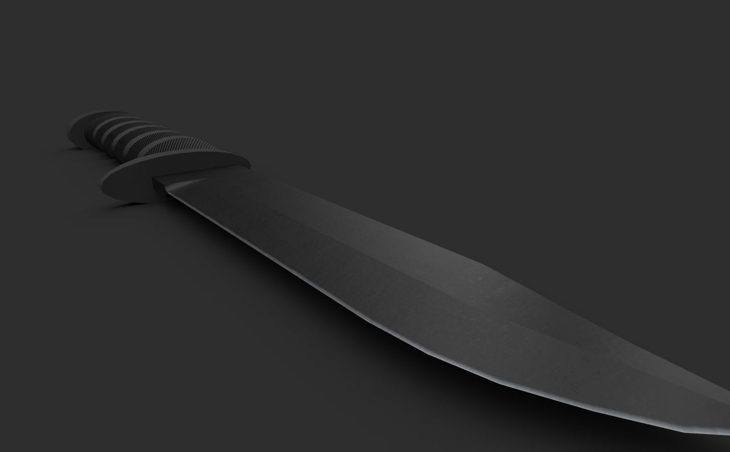 Tactical Knife Low-poly 3D model_3