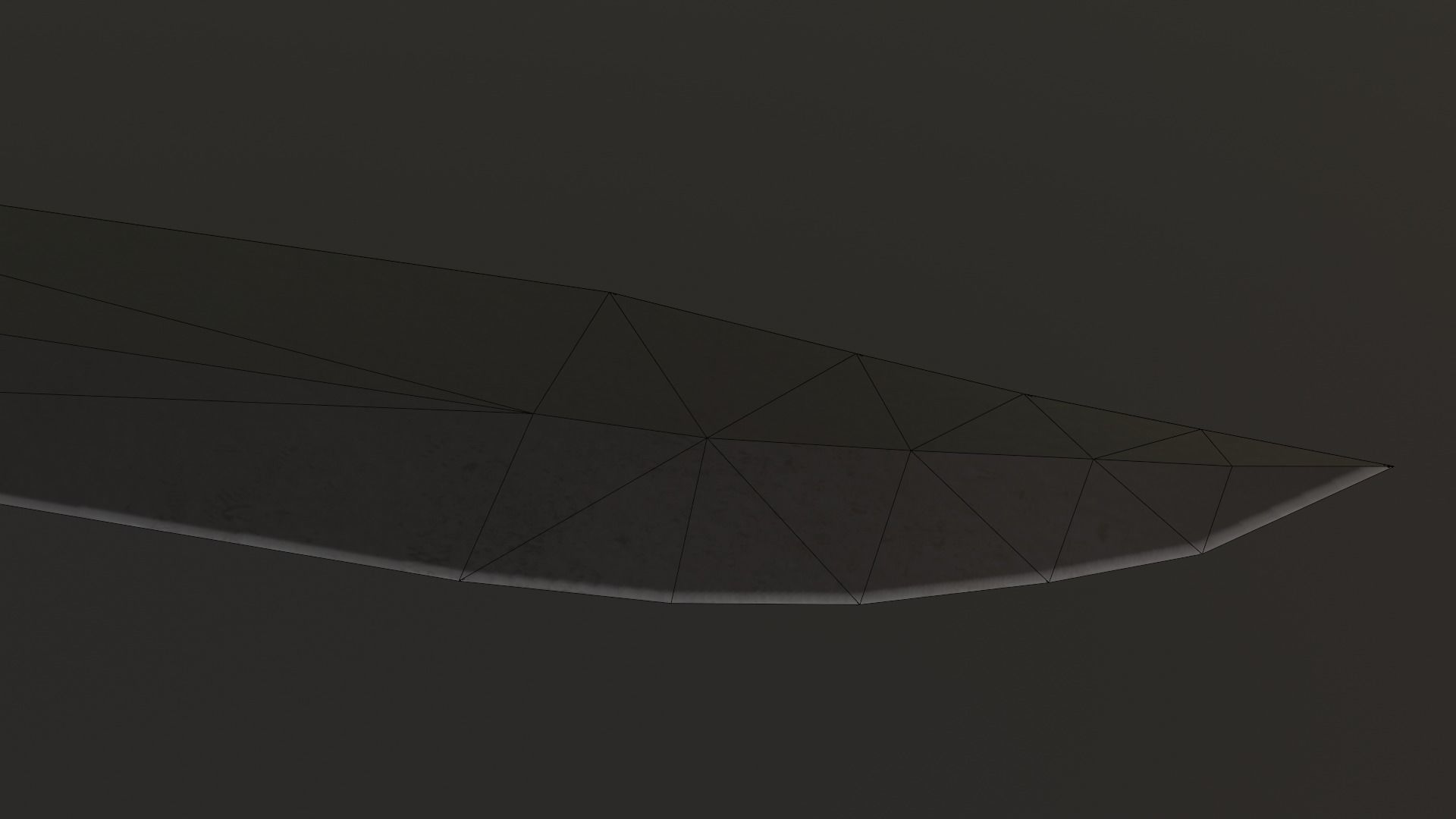 Tactical Knife Low-poly 3D model_7