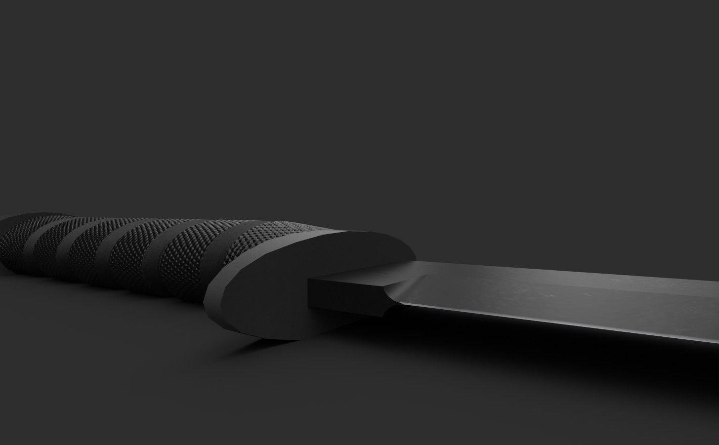 Tactical Knife Low-poly 3D model_4
