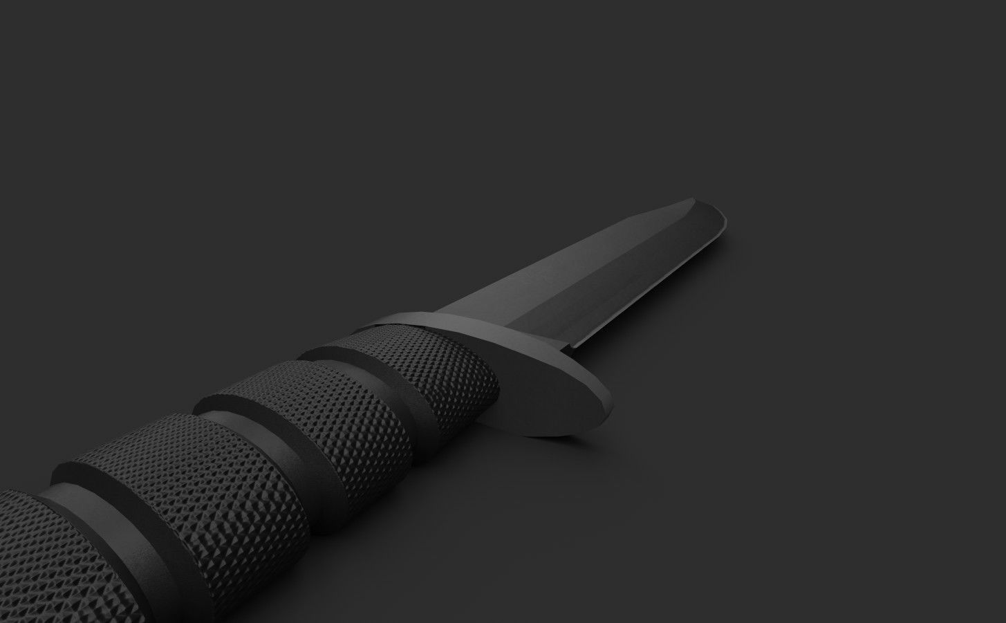 Tactical Knife Low-poly 3D model_2