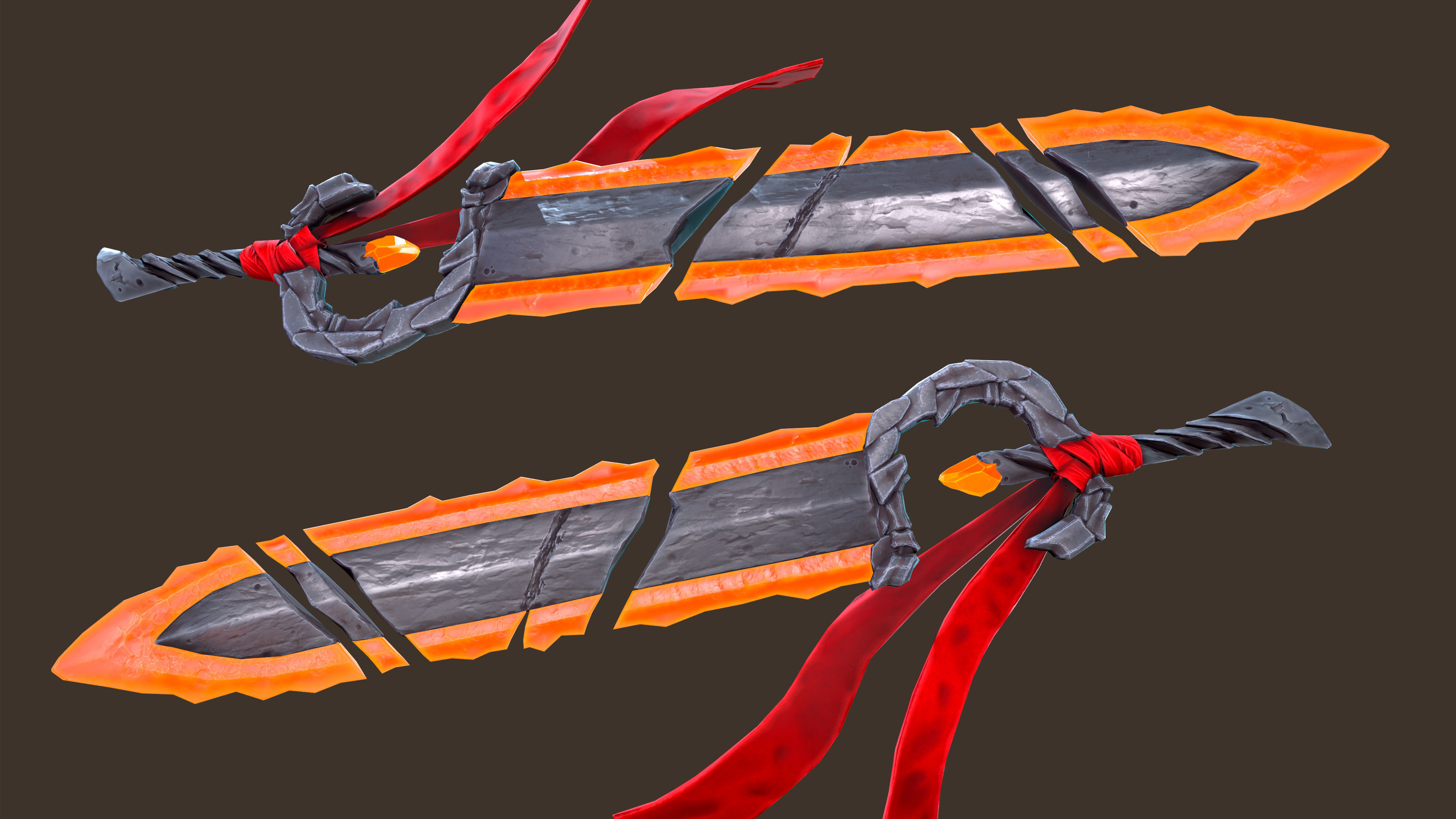 WEAPON BUNDLE - 5 Weapons Game Ready -  Low-poly 3D model_22