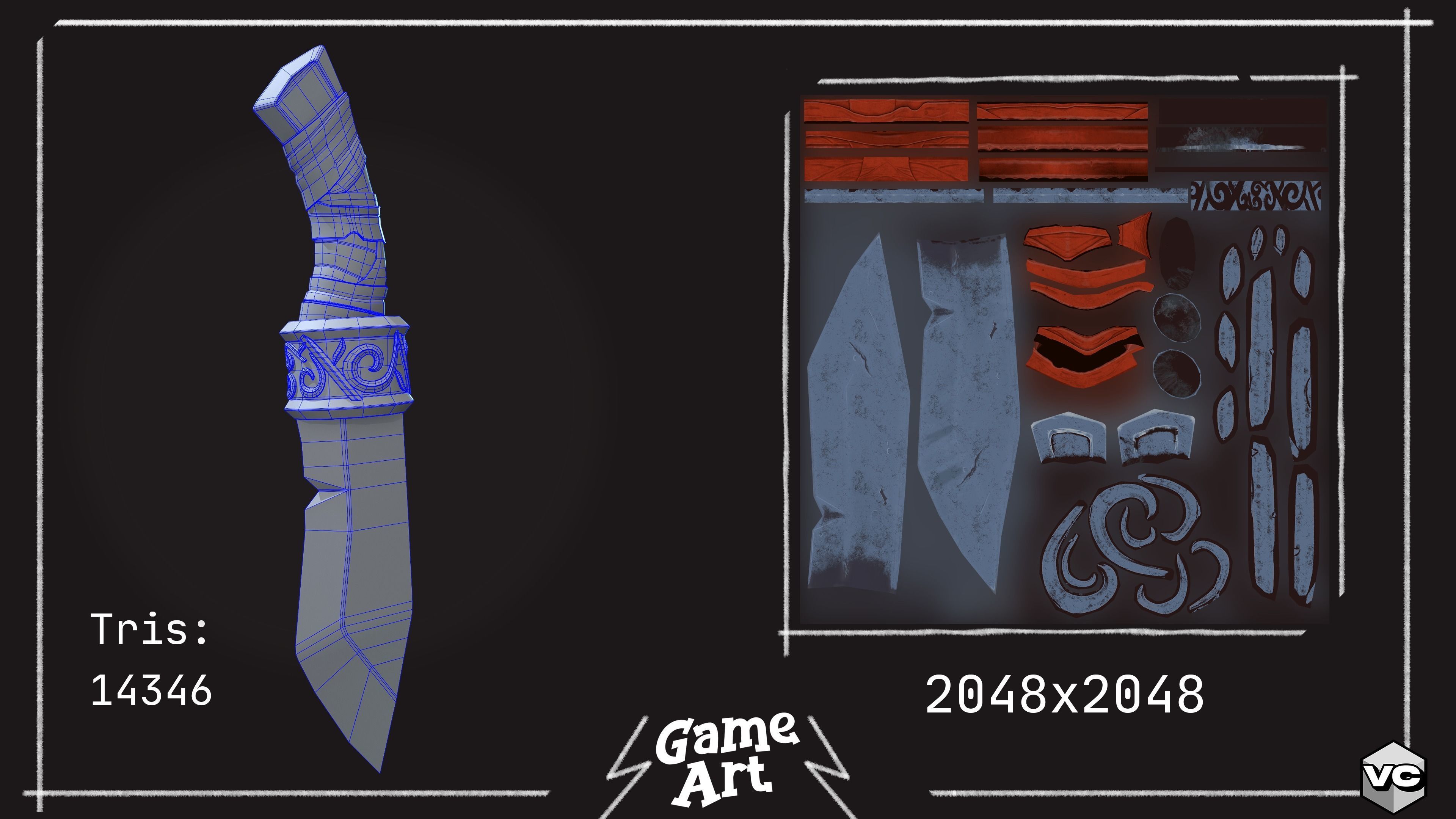 WEAPON BUNDLE - 5 Weapons Game Ready -  Low-poly 3D model_9