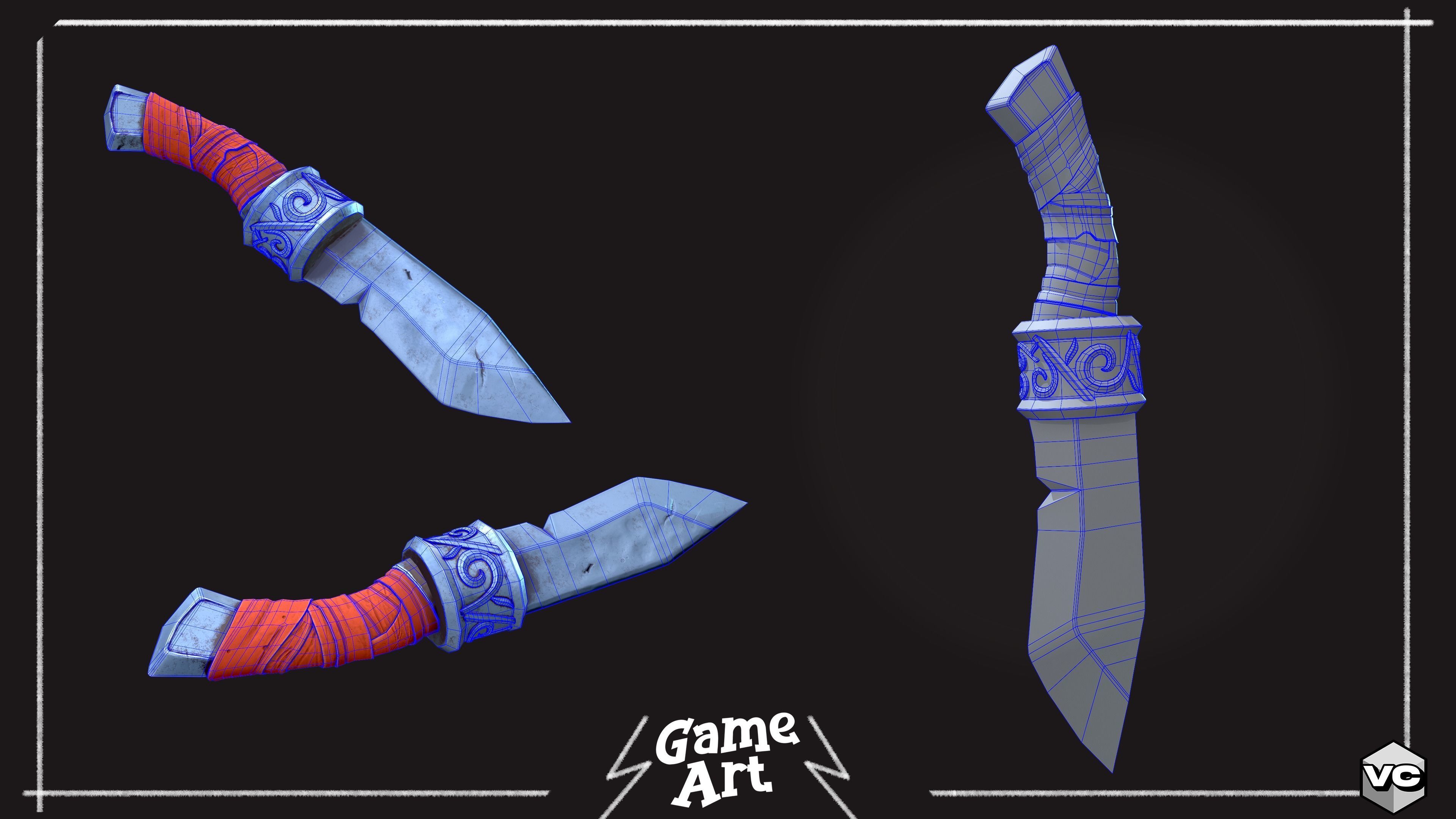 WEAPON BUNDLE - 5 Weapons Game Ready -  Low-poly 3D model_10