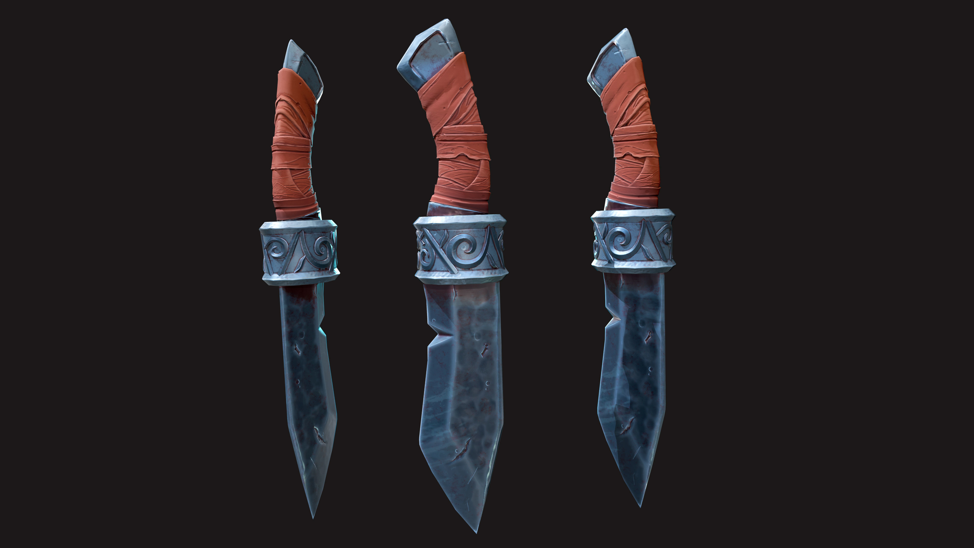 WEAPON BUNDLE - 5 Weapons Game Ready -  Low-poly 3D model_6