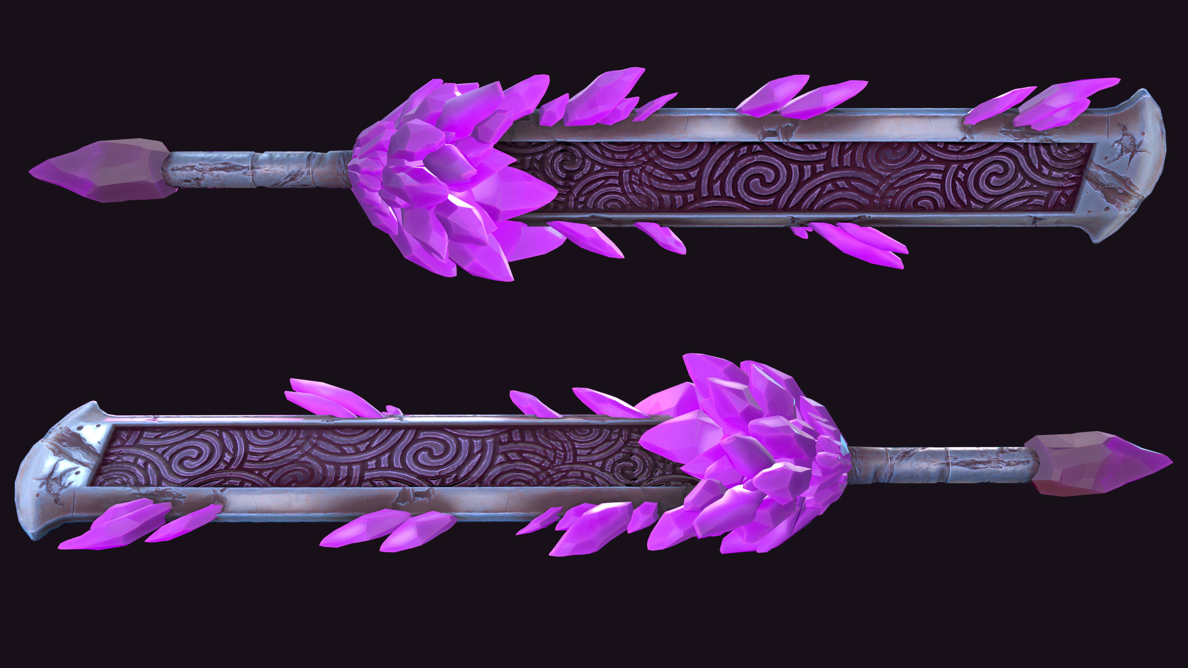 WEAPON BUNDLE - 5 Weapons Game Ready -  Low-poly 3D model_16