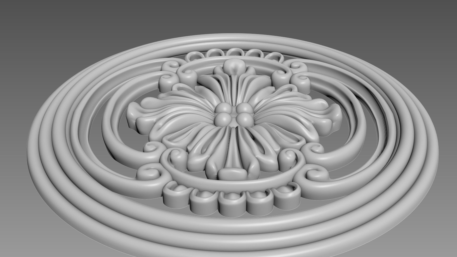 Round Decor for Furniture 3D model_9