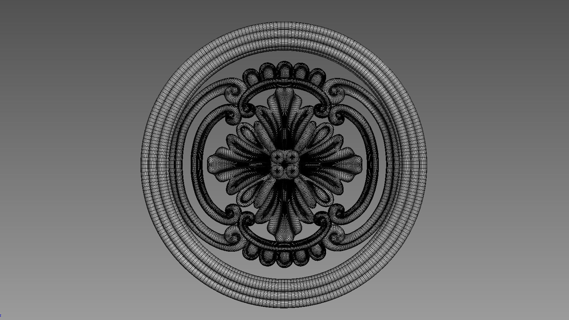 Round Decor for Furniture 3D model_11