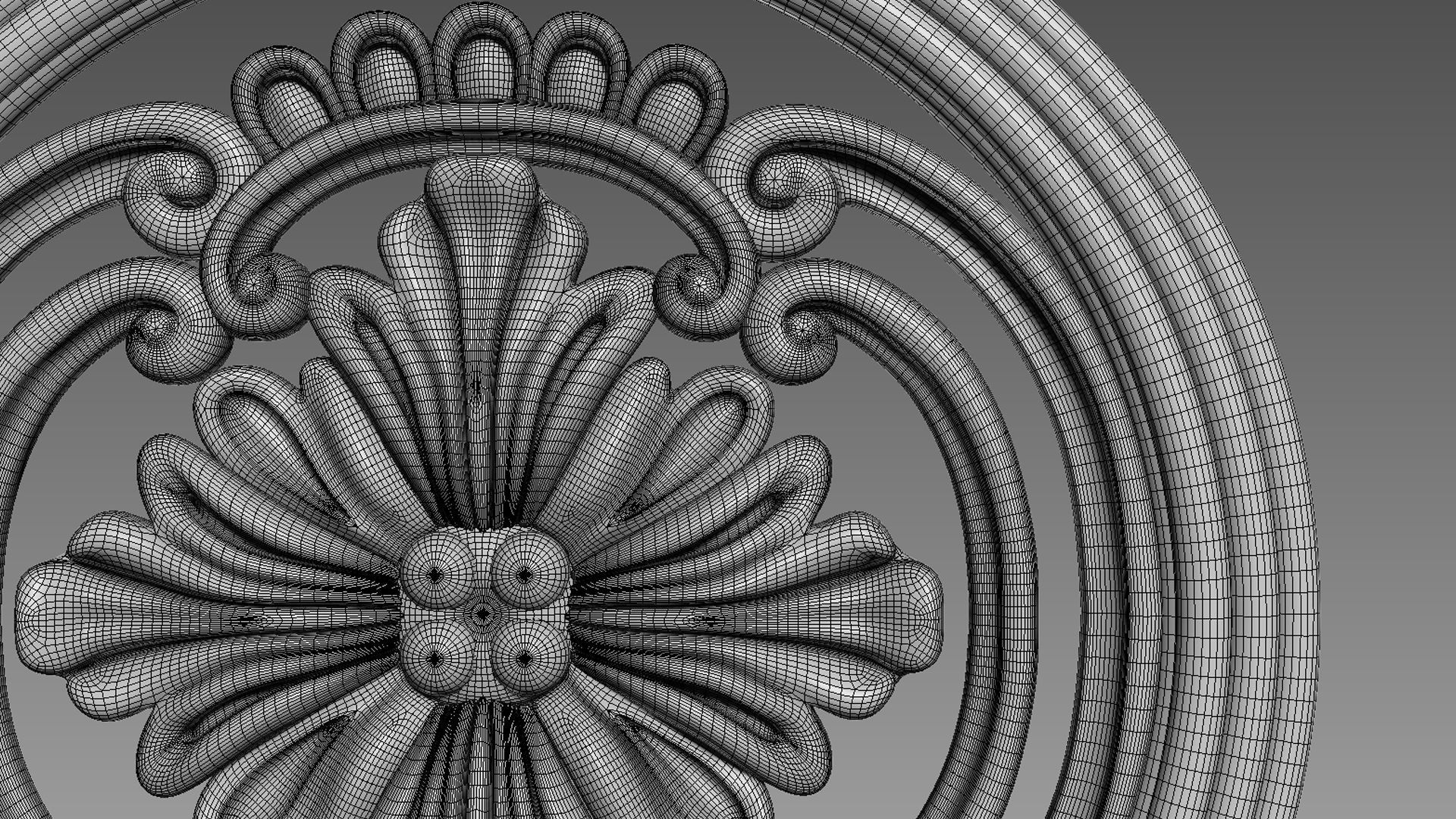 Round Decor for Furniture 3D model_10