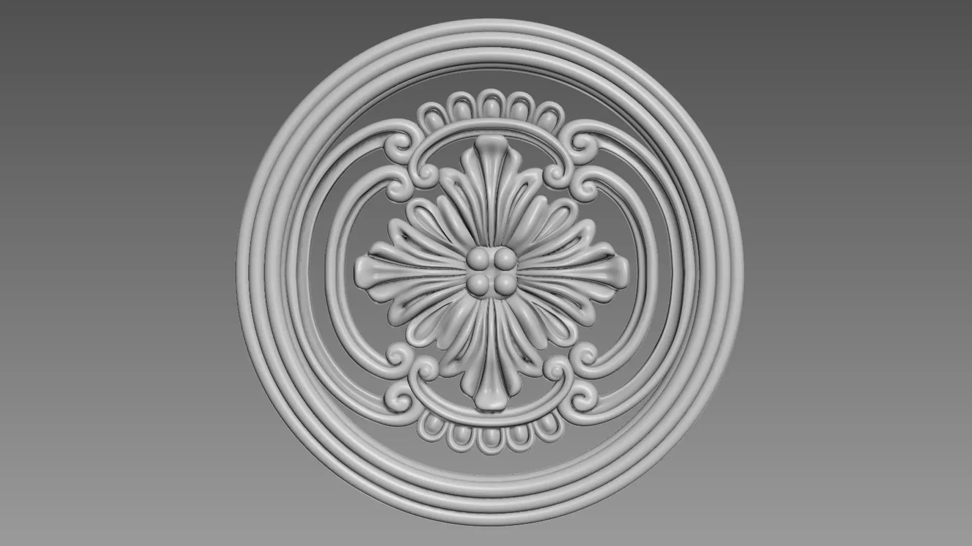 Round Decor for Furniture 3D model_0