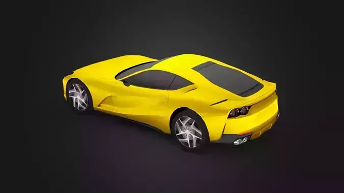 Ferrari 812 Superfast Low-poly 3D model