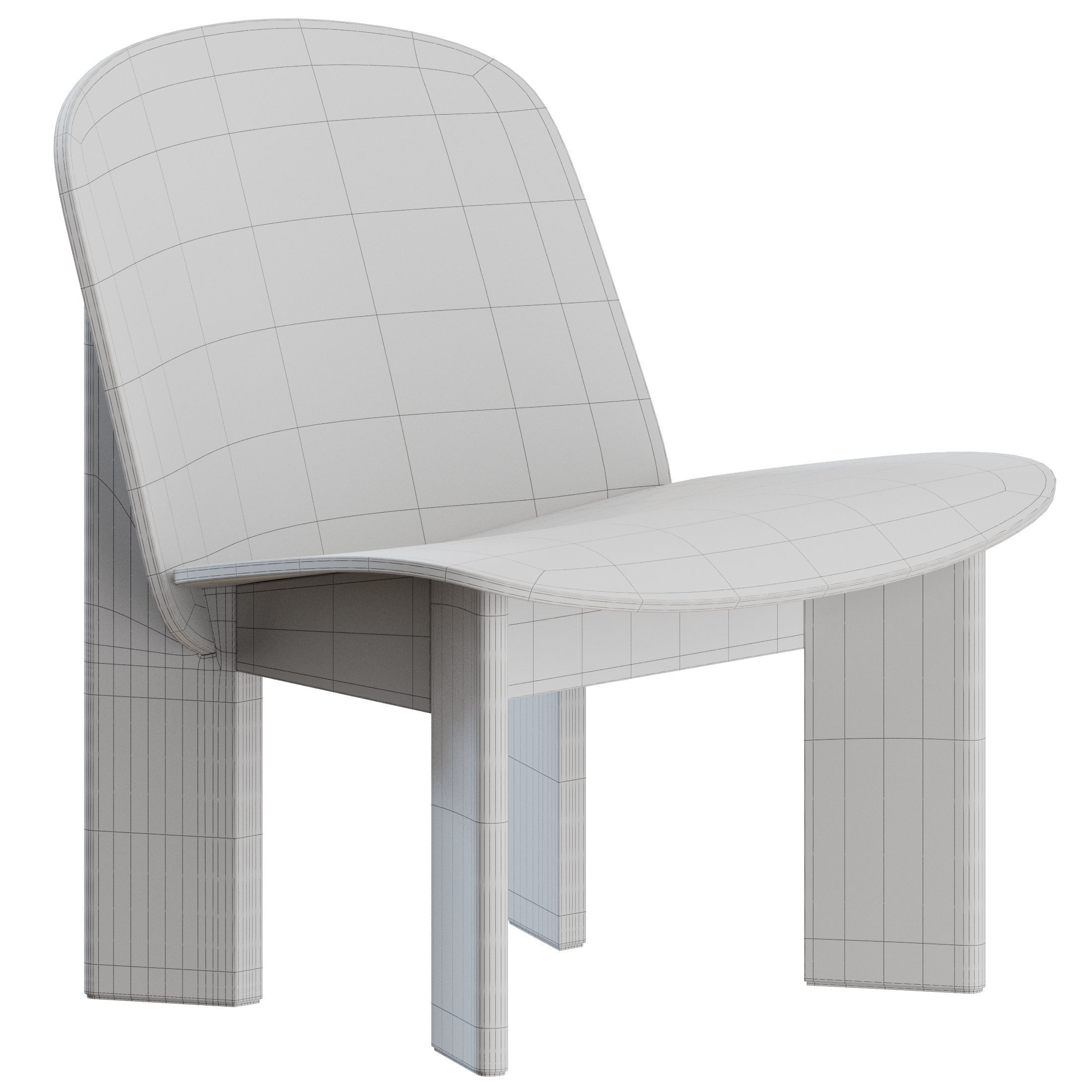 Chisel Lounge Chair by Hay 3D model_3