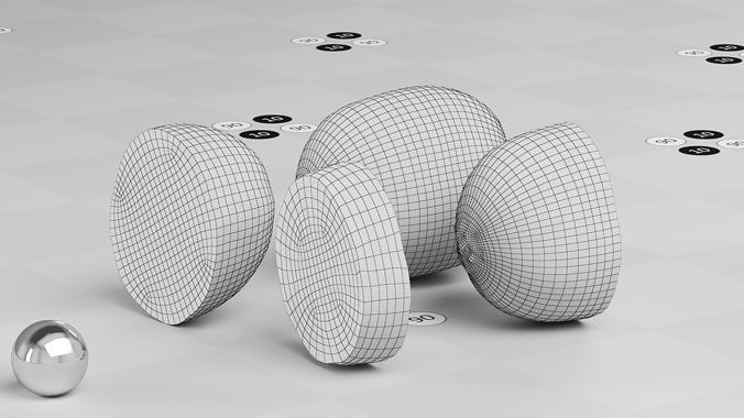 Kiwi Full Half1 Half2  Slice Low-poly 3D model 6