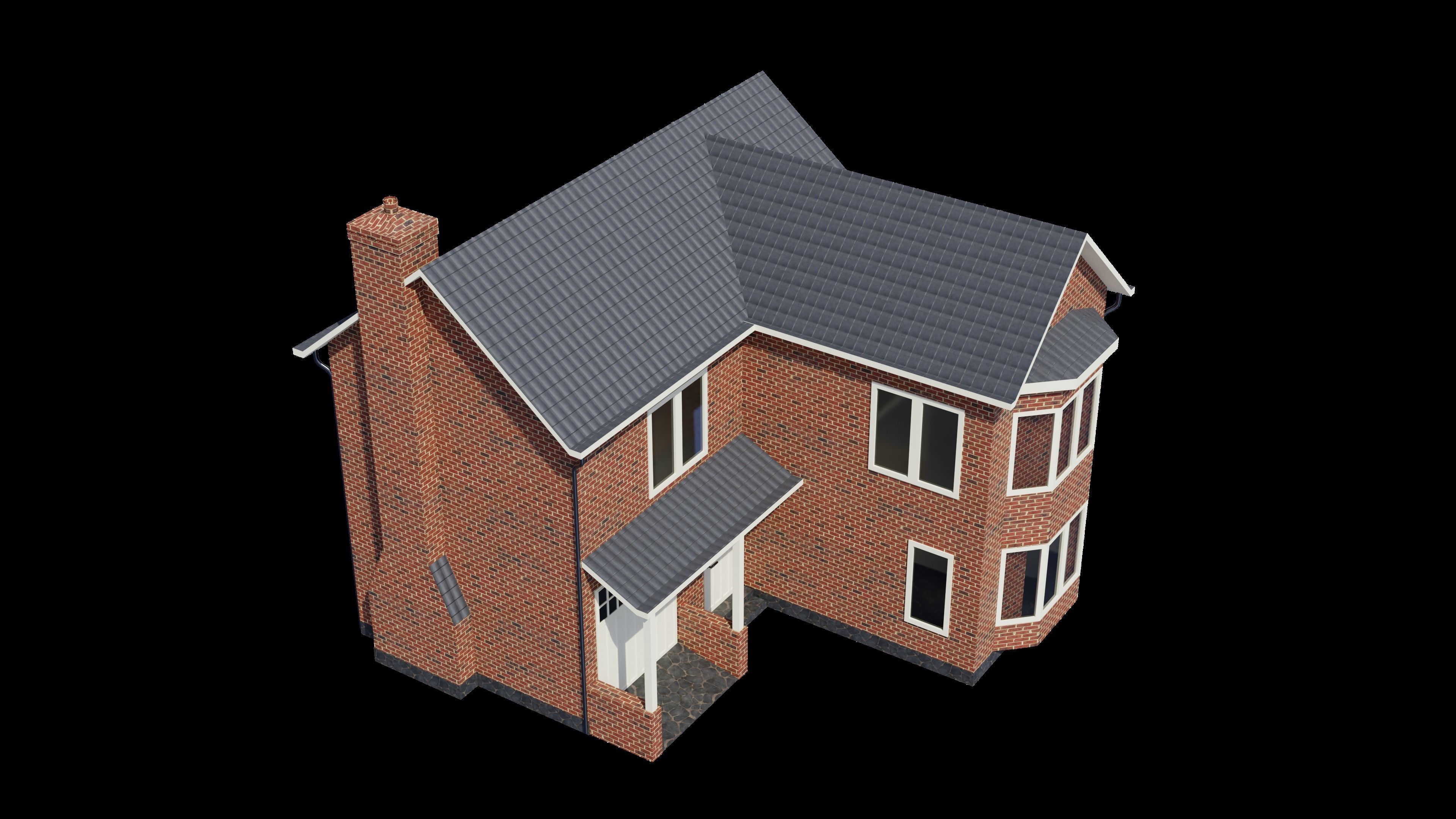  British House Design 0010 Low-poly 3D model_4