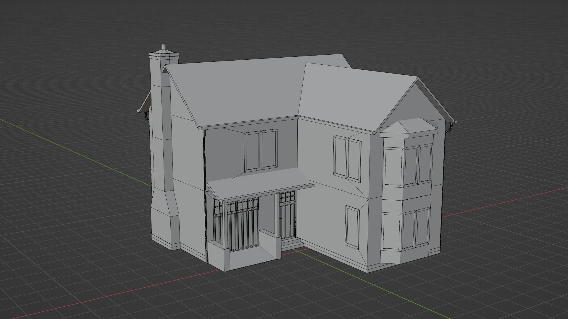  British House Design 0010 Low-poly 3D model_8