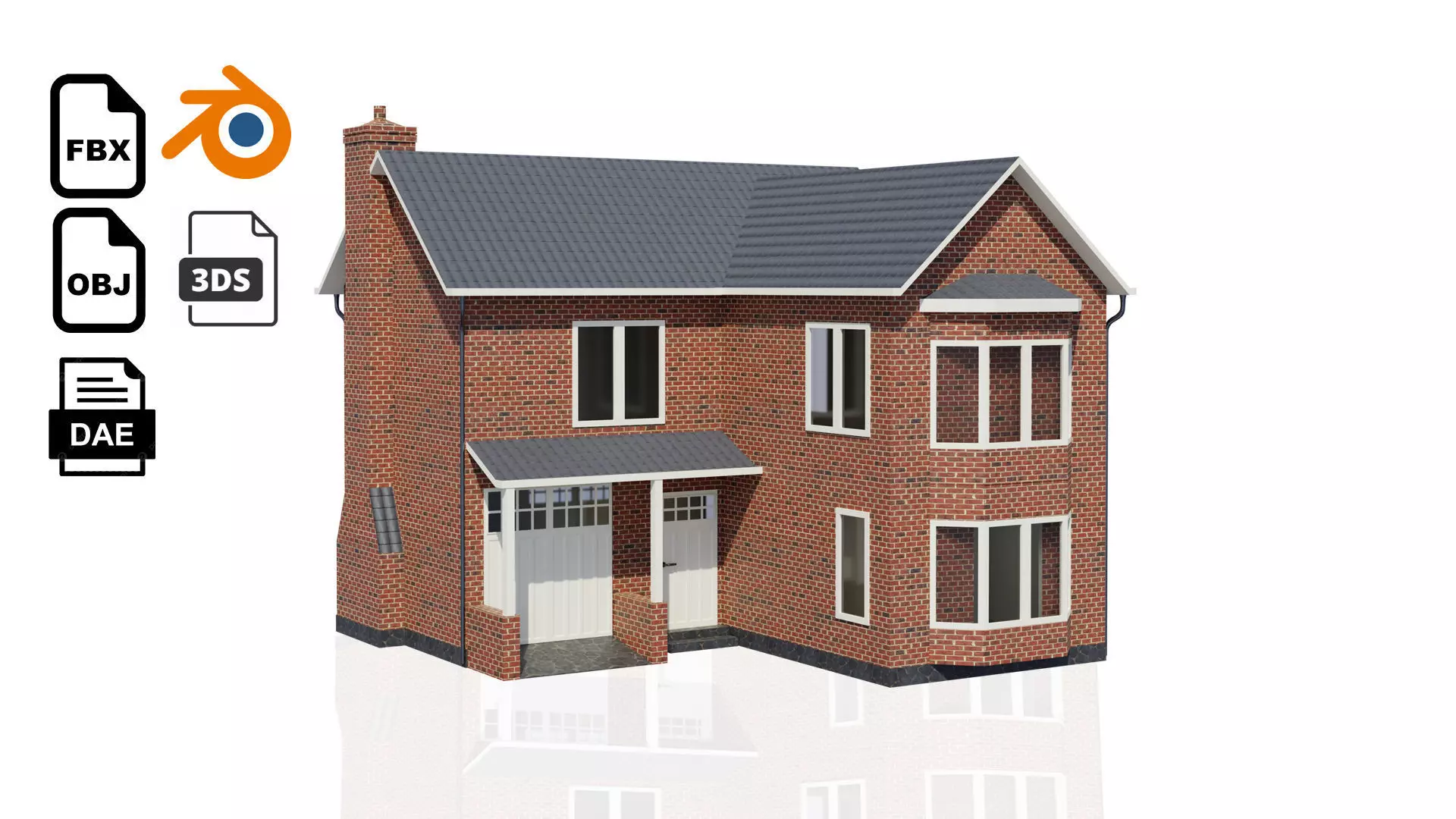  British House Design 0010 Low-poly 3D model_0