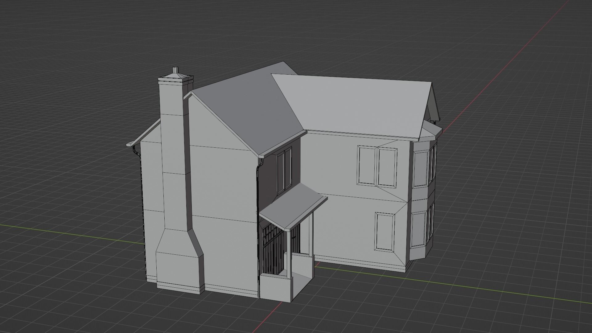  British House Design 0010 Low-poly 3D model_9