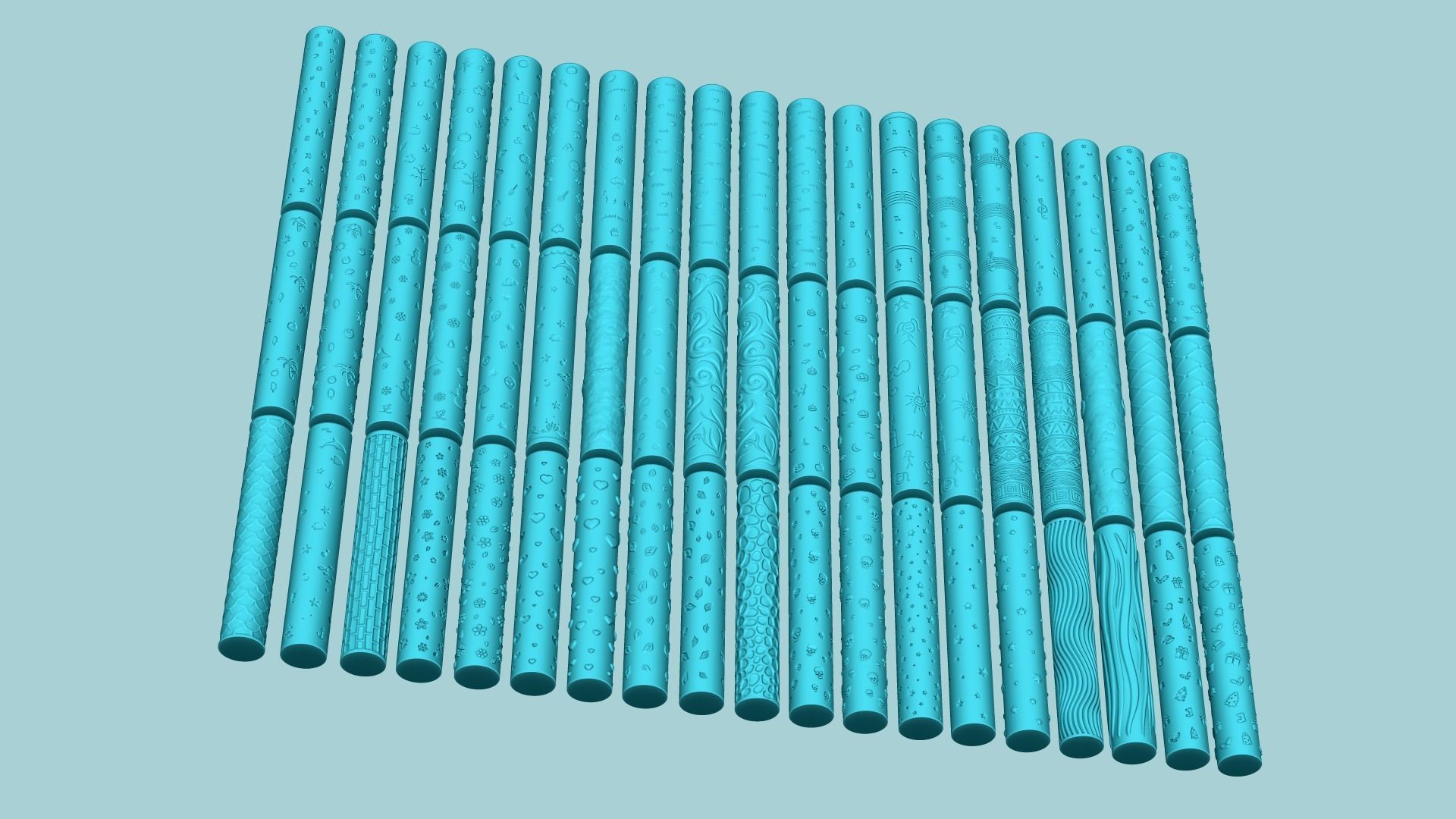 57 Texture Rolls Collection - Fondant Decoration Maker _63