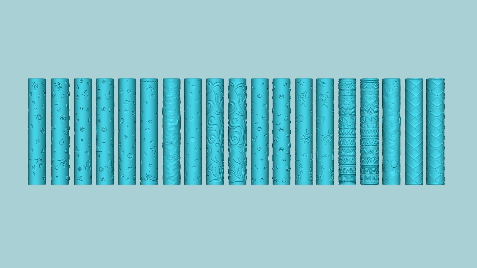 57 Texture Rolls Collection - Fondant Decoration Maker _3