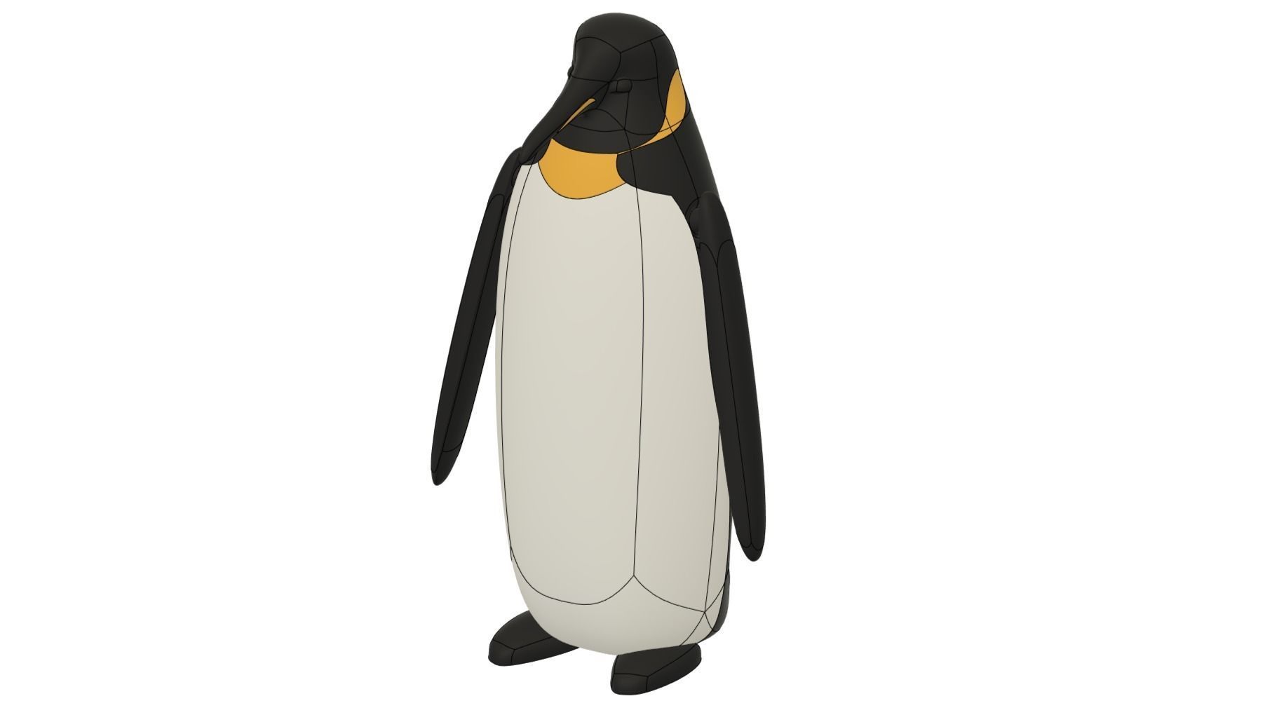 Adult Penguin With Moving Flippers 3D print model_3