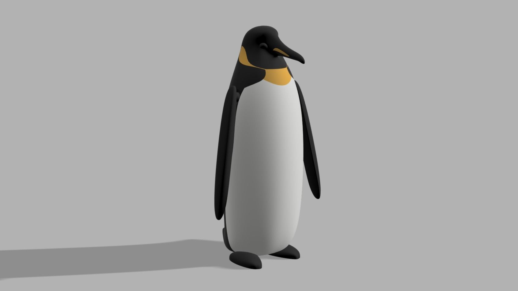 Adult Penguin With Moving Flippers 3D print model_1