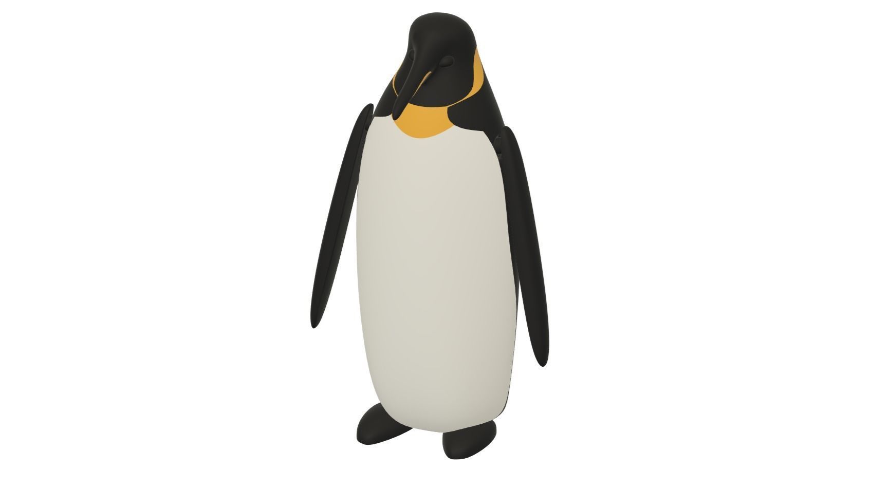 Adult Penguin With Moving Flippers 3D print model_2