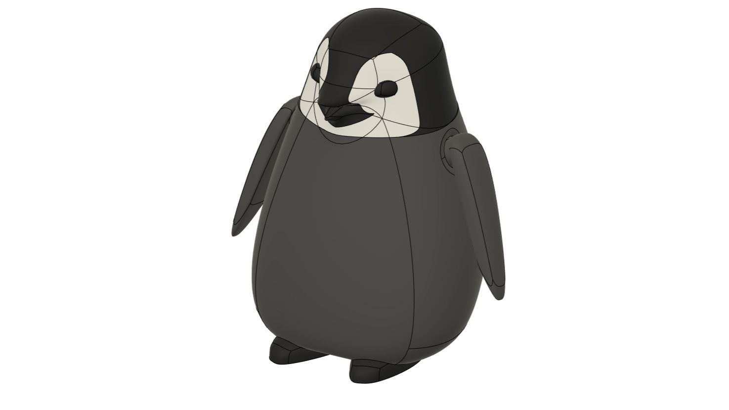 Adorable Baby Penguin With Moveable Flippers 3D print model_3