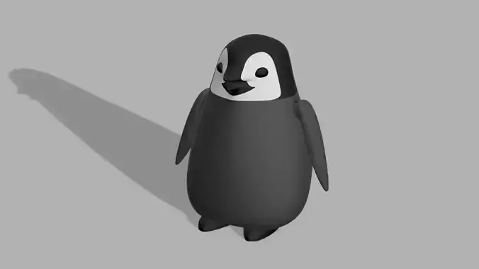 Adorable Baby Penguin With Moveable Flippers 3D print model